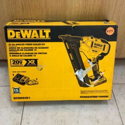 DEWALT DCN650D1  15* GA ANGLED FINISH NAILER KIT.