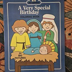 Vintage 80s Jumbo Christmas Coloring Book