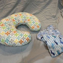 Boppy Pillow + Slipcover + 2 Covers