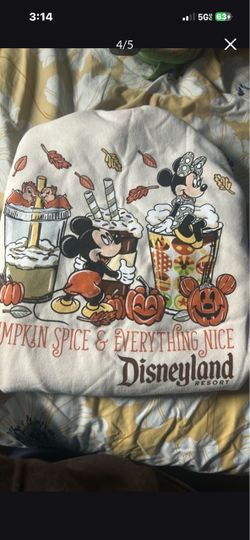Disneyland fall Mickey & Minnie sweater new tags L&xl