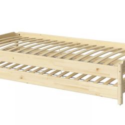 ikea twin stackable pine bed