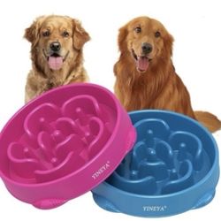Pet Food Bowls for Large Dogs, Slow Feeder Pet Bowls.    (AC)