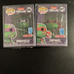 2 Ninja Turtle Art Series Funko Pops 