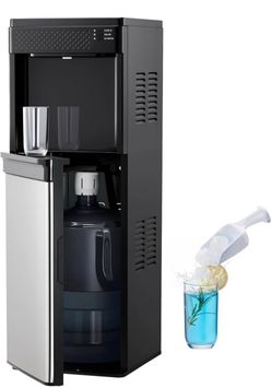 VEVOR Water Dispenser with Ice Maker, 3-in-1 Floor-Standing Water Dispenser, 33 LBS/24H, 9 Cubes/7 M