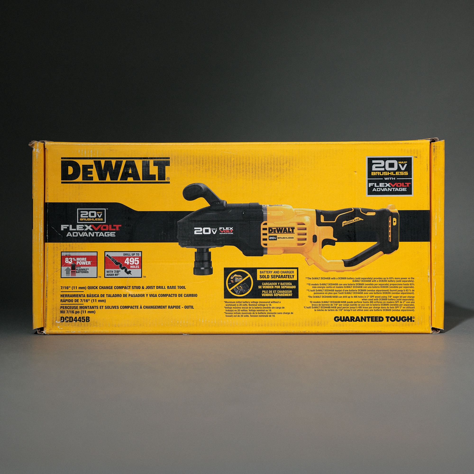 DEWALT 20V Max Brushless 7/16" Quick Change Stud & Joist Drill - Cordless, Powerful, Tool Only