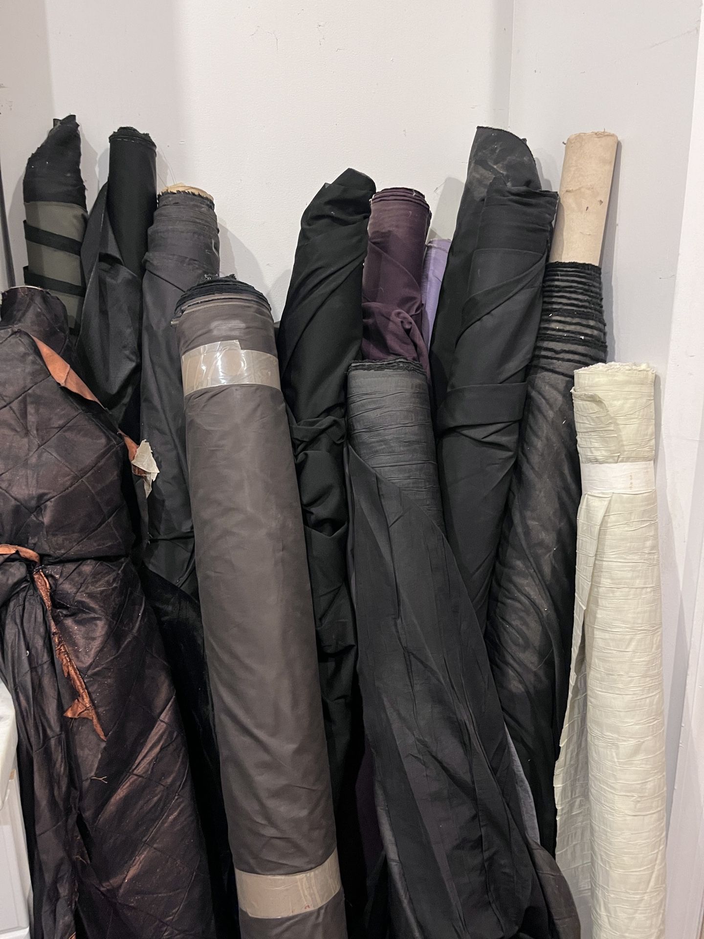 Mix Lot fabric for raincoats and lining materials perfect for any garment or craft you desire, hats, handbags, etc.