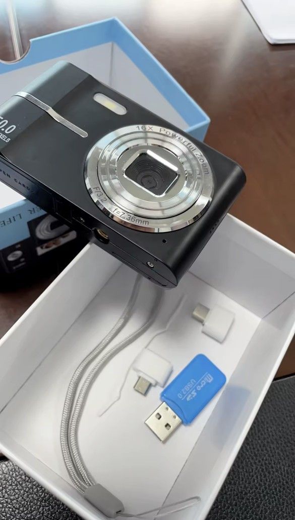 Digital Camera, Autofocus 50MP FHD 1080P Camera With 16x Zoom Anti Shake