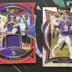 JJ McCarthy Select RCs. (2) Cards