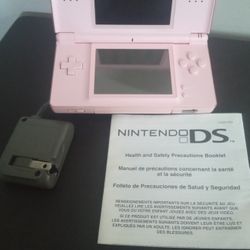 Nintendo DS Lite Pink (Rose) System In Like New Condition 