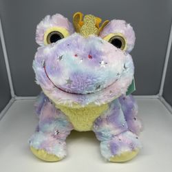 Walgreen’s Hug Me Brand Plush Multicolor Frog Sparkle Stars with Paper Tags 15”