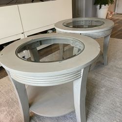 Wood/glass End Tables 