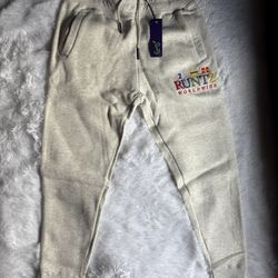 RUNTZ Worldwide Around The World Oatmeal Joggers Sweatpants Mens Size XL