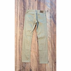 RRL Ralph Lauren 31x34 Slim Fit Beige Tan Bull Denim Sanforized Jeans Double RL