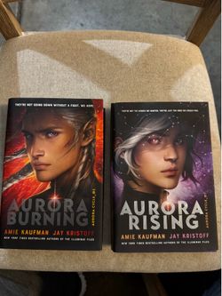 Aurora Rising & Aurora Burning - Hardcover 1st Editions (Amie Kaufman & Jay Kristoff) - Aurora Cycle Books 1 & 2