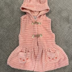 Toddler Girl Peach Vest 5T