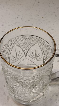 Cristal D'Arques Longchamp Gold Glasses Set of 9