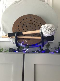 Waterfall wooden rain drum 12”