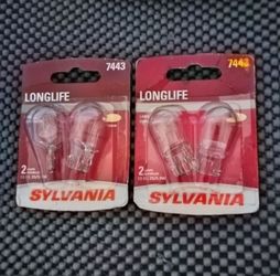 2x New Packs $10  SYLVANIA BULBS # 7443