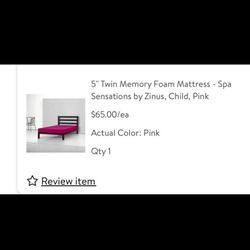 Twin Mattress And Frame 