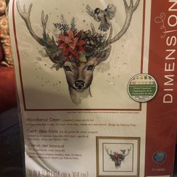 Dimensions Counted Cross Stitch Kit 12"X12"-Woodland Deer