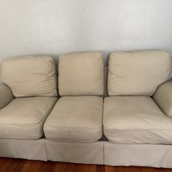 Beige Canvas Couch 