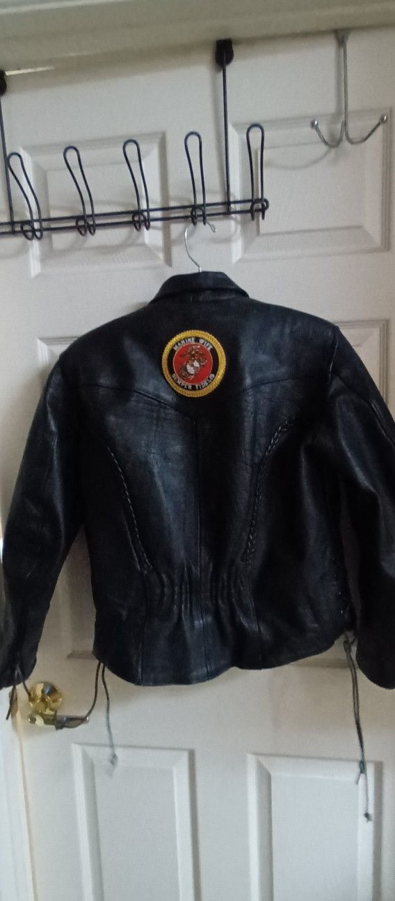 Women's Size M Leather Motorcycle Jacket