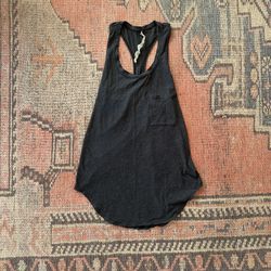 Lululemon Dark Gray Racerback Workout Muscle Tank