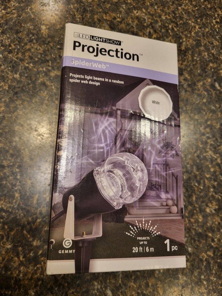 Halloween projector LED light spider web design