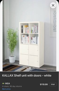 BRAND NEW SEALED IKEA KALLAX SHELF UNIT WITH DOORS— PICKUP GLENDALE