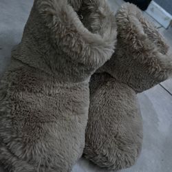 Brown Fluffy Boots