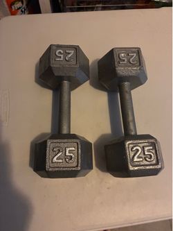 25lbs dumbbells-pair