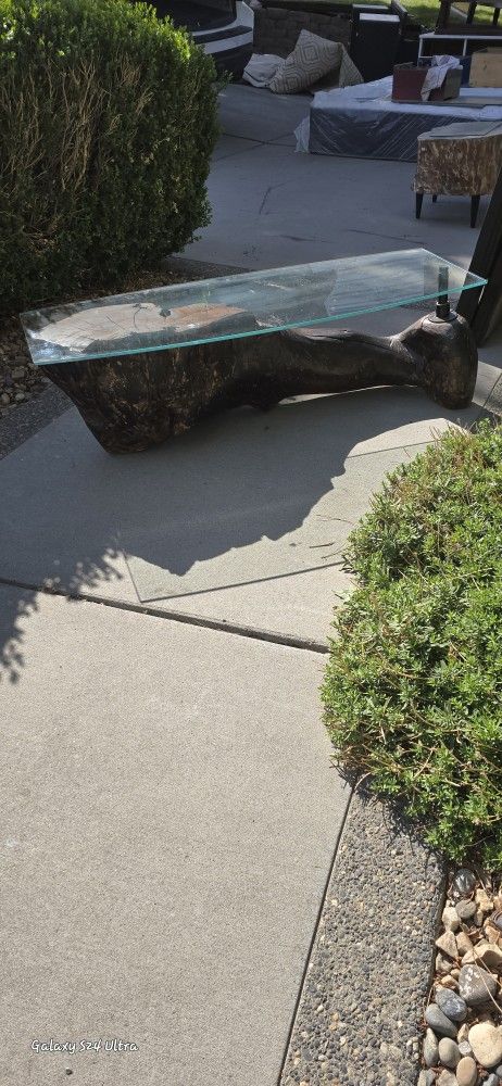 Long Wooden/glass Coffee Table