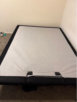 Adjustable bed frame with massage queen
