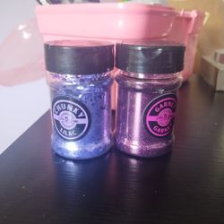 2 Containers Of Purple Glitter (Used)