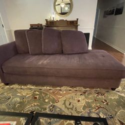 Chaise Sofa with Armless Loveseat