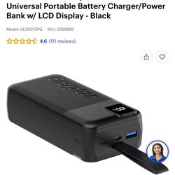 Portable charger Energizer - Ultimate Lithium 30,000 mAh 30W 
