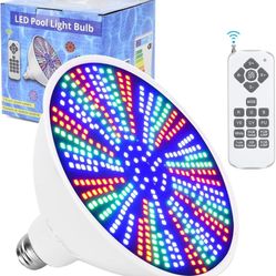 LED Pool Light Bulb, 120V 40W RGB Color Changing with Remote for Inground Pool, E26 
