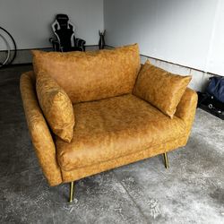 Albany Park Vegan Leather Armchair - $280 - 36”W x 30”D x 18”H