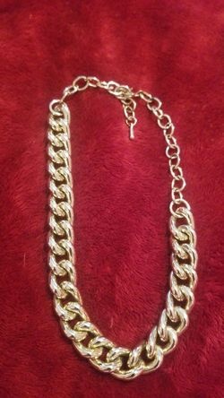 Goldtone Link Choker Necklace