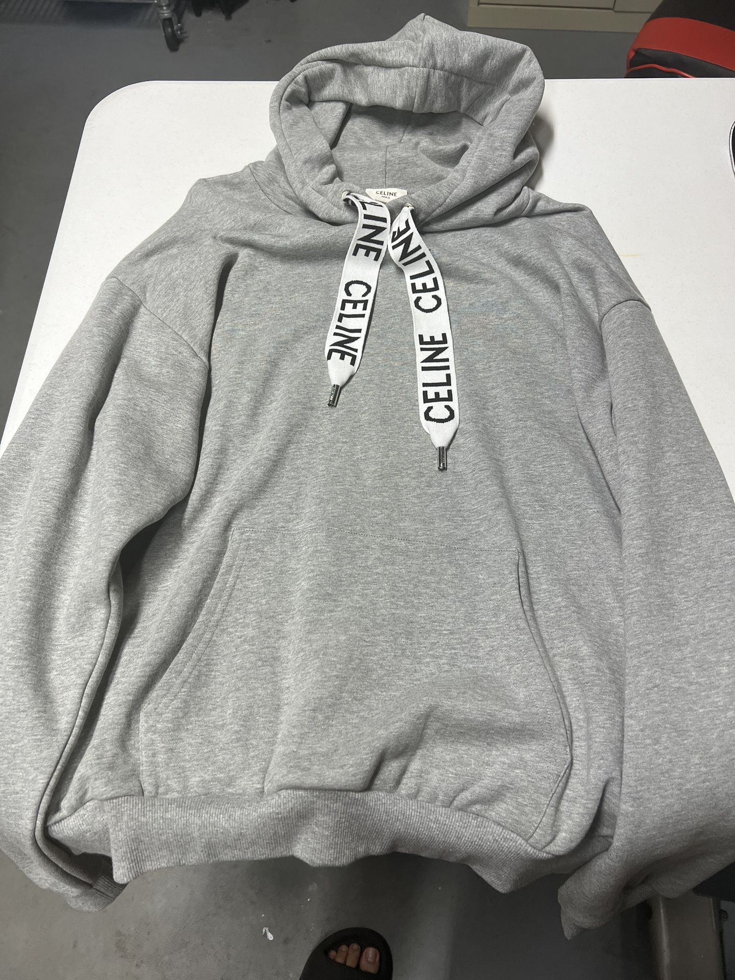Celine Loose Hoodie Light Grey