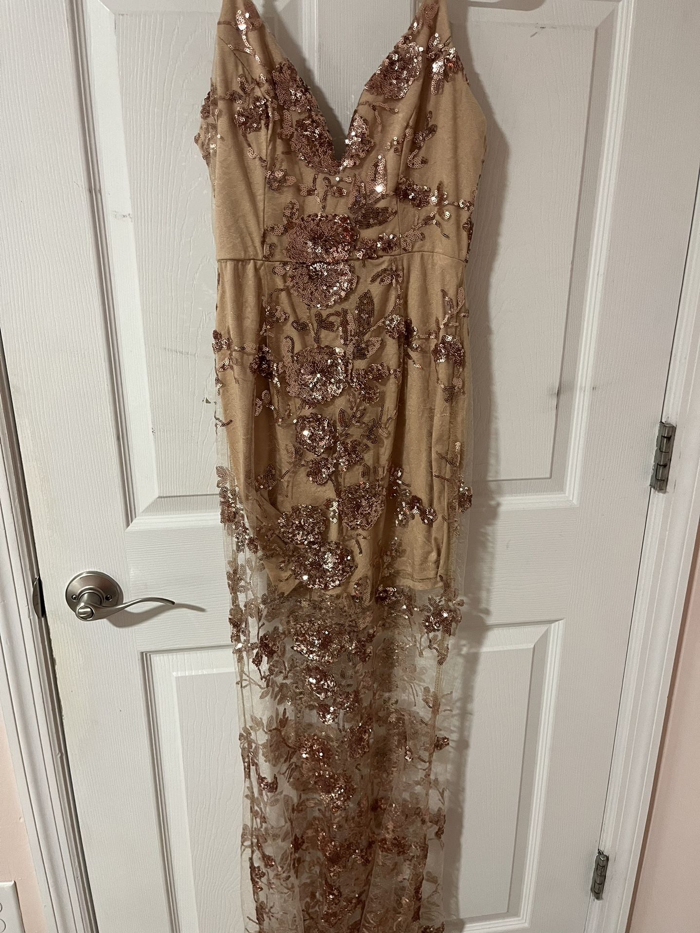 Fashion Nova Gold sequin Dress