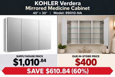 KOHLER Verdera 40" × 30" Mirrored Medicine Cabinet