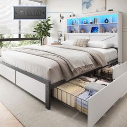 Queen Size Bed frame With Storage