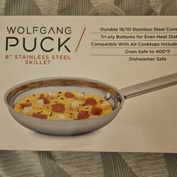 WOLFGANG PUCK 8in Stainless Steel Skillet