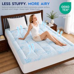 Queen - Cooling Bamboo Mattress Pad