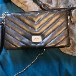 Nicole by Nicole Miller Quilted Crossbody Bag Black