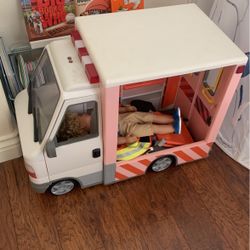 OUR GENERATION Ambulance Toy With Doll