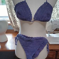 Swimsuit Purple Crochet Small-large