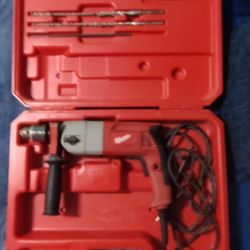 Milwaukee 1/2 in. Pistol Grip Dual Torque Hammer Drill with Case and drill bits
