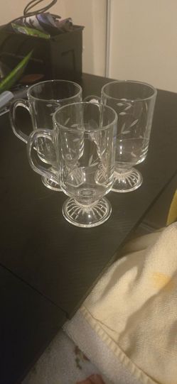 Princess House Crystal Mugs